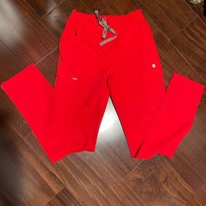FIGS XS Pop Red Yola Pants